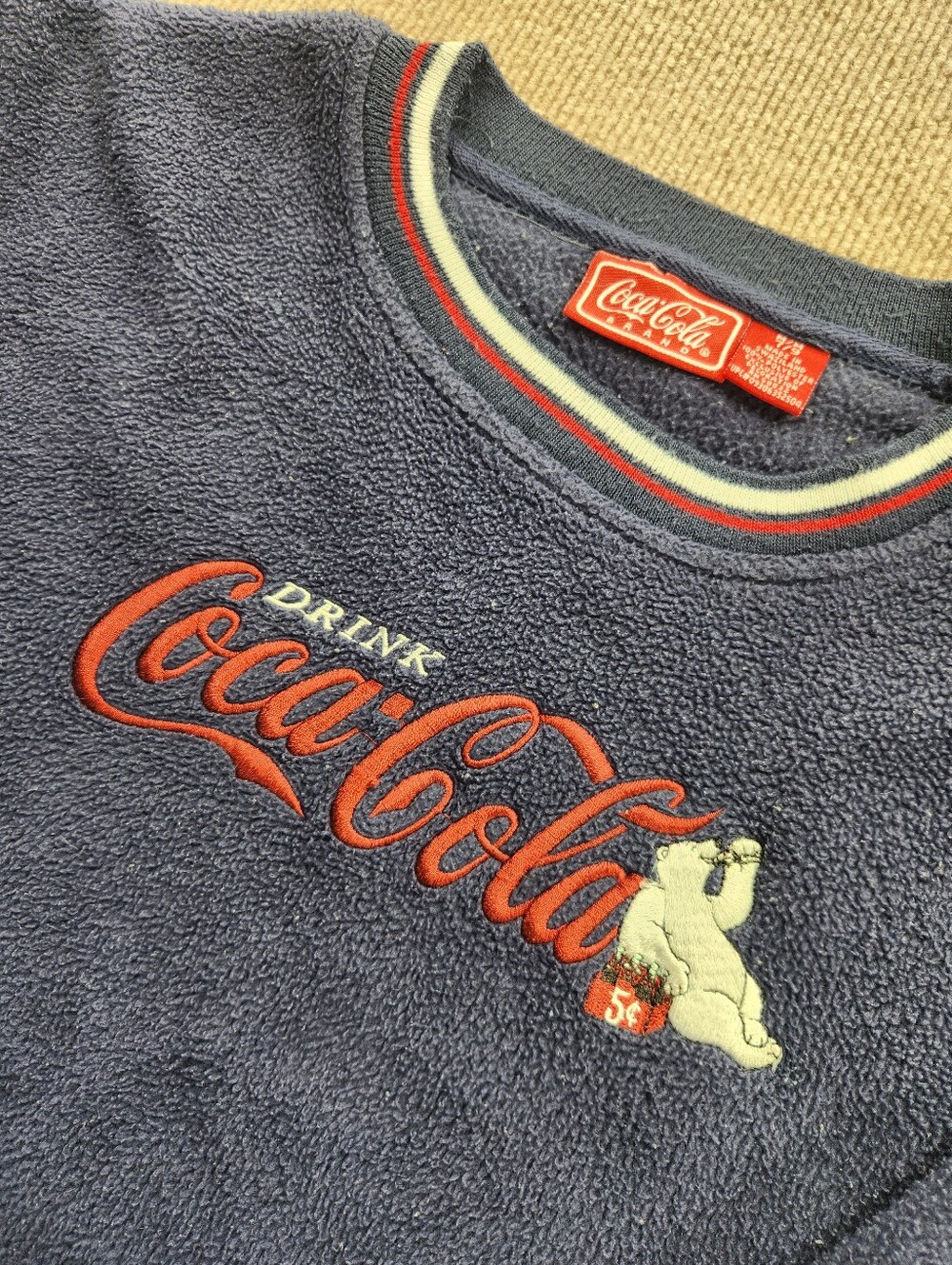 Vintage Medium Coca-Cola Drink Coca-Cola Polar Bear Crewneck Sweatshirt Blue